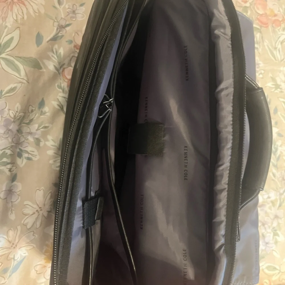 Kenneth Cole Black Leather Briefcase